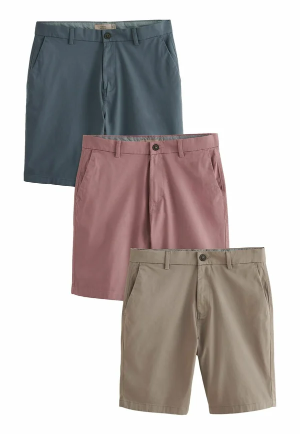 STRETCH 3 PACK SLIM  FIT - Shorts - blue brown pink