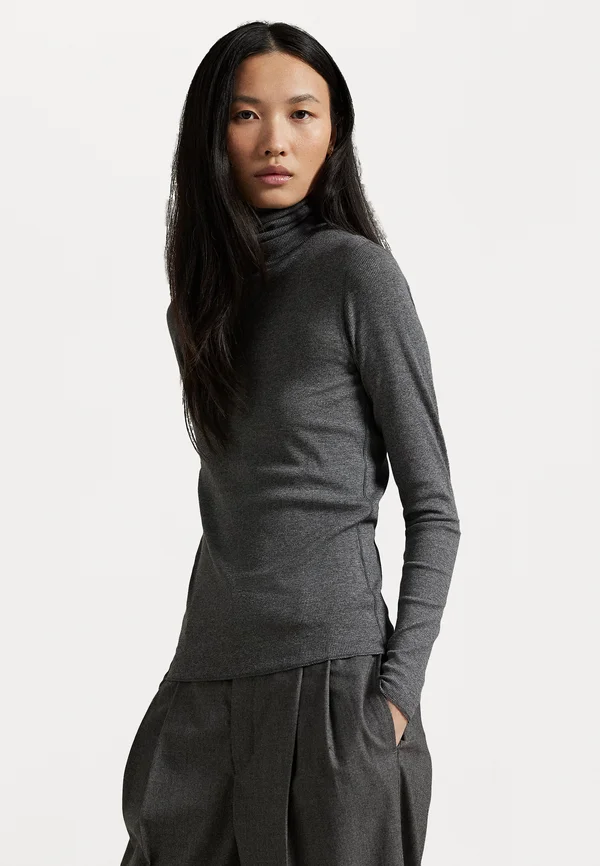 STRETCH BLEND TURTLENECK - Strickpullover - medium flannel