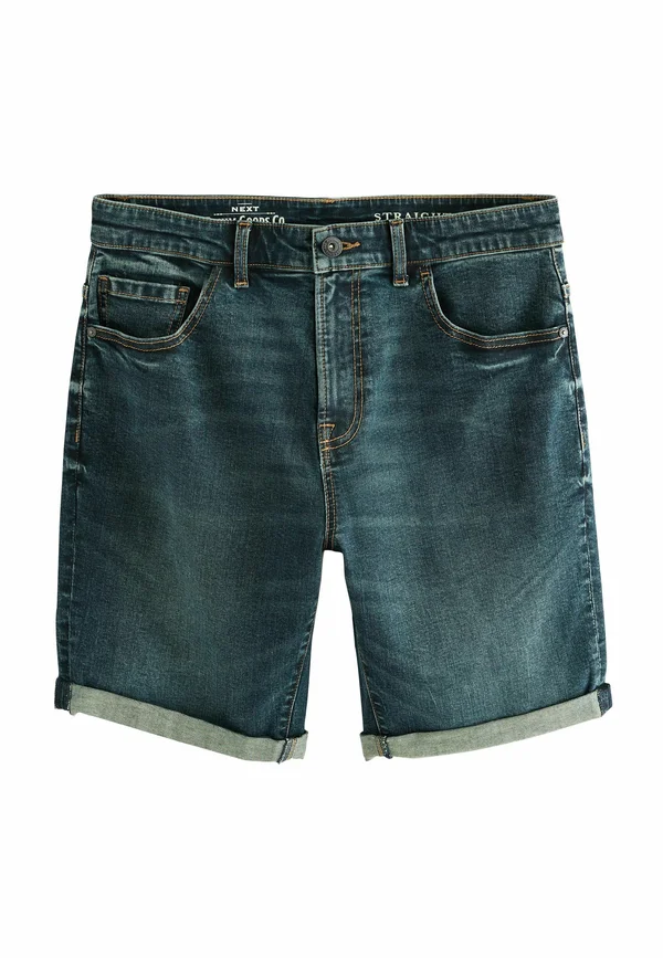 STRETCH STRAIGHT FIT - Jeans Shorts - dark wash