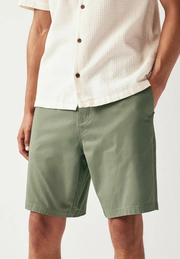 STRETCH  STRAIGHT REGULAR FIT
 - Shorts - sage green