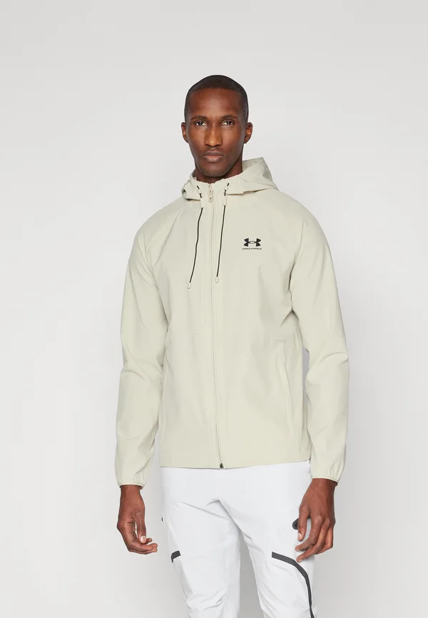 STRETCH WOVEN - Windbreaker - khaki base/black