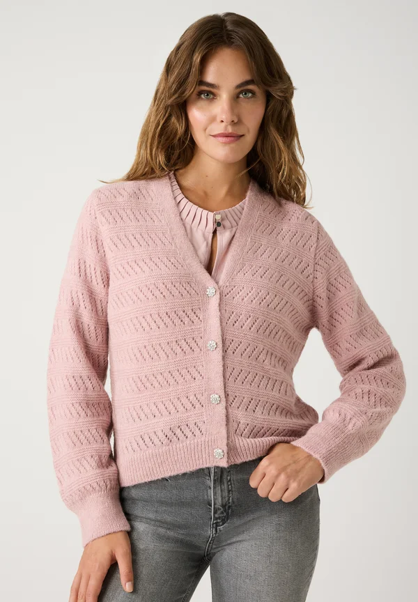 Strickjacke - altrosa