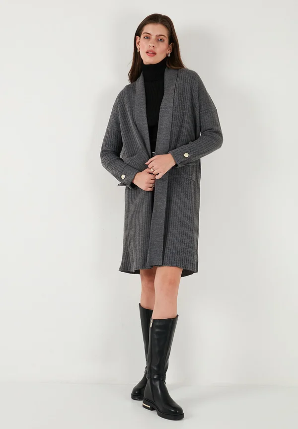 Strickjacke - anthracite