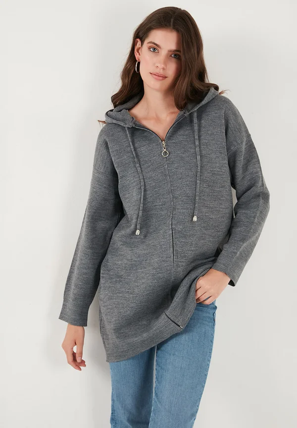 Strickjacke - anthracite