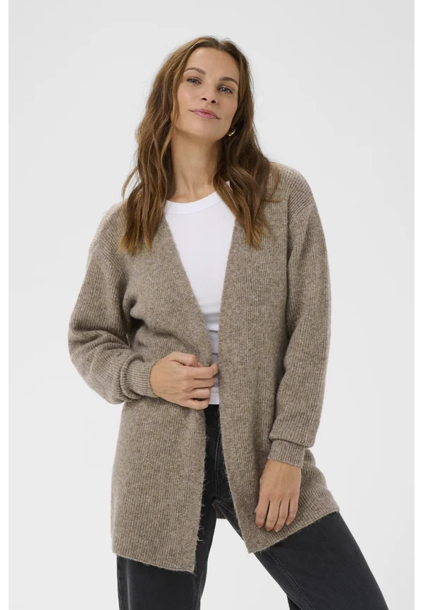 Strickjacke - beige melange