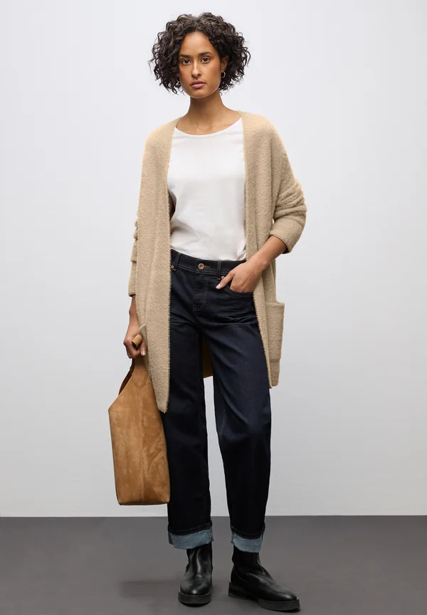 Strickjacke - beige