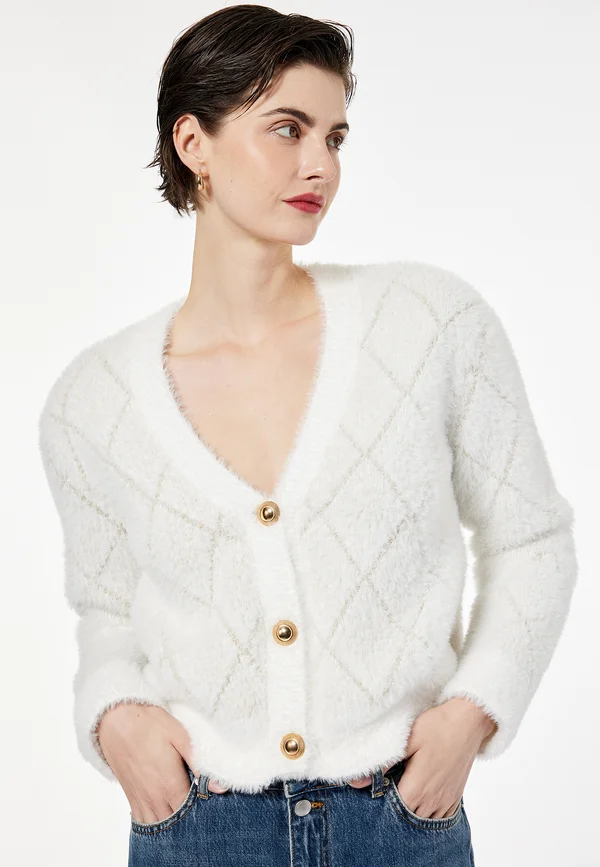 Strickjacke - beige