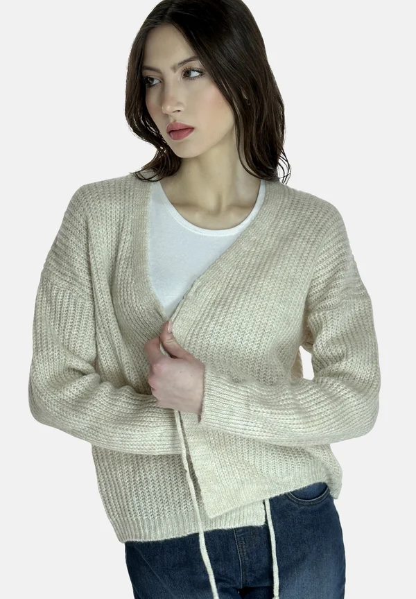 Strickjacke - beige
