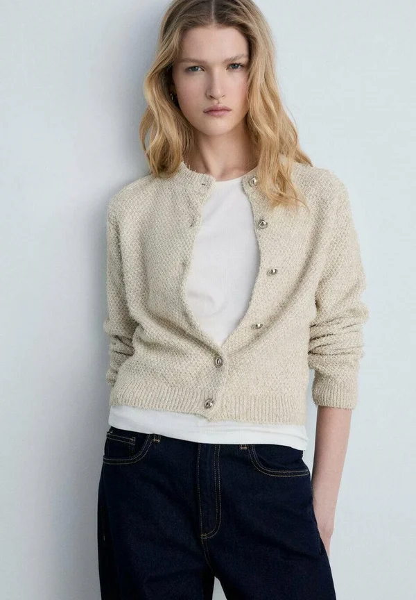 Strickjacke - beige