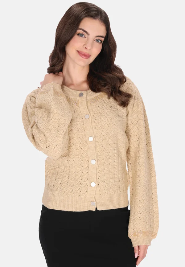 Strickjacke - beige