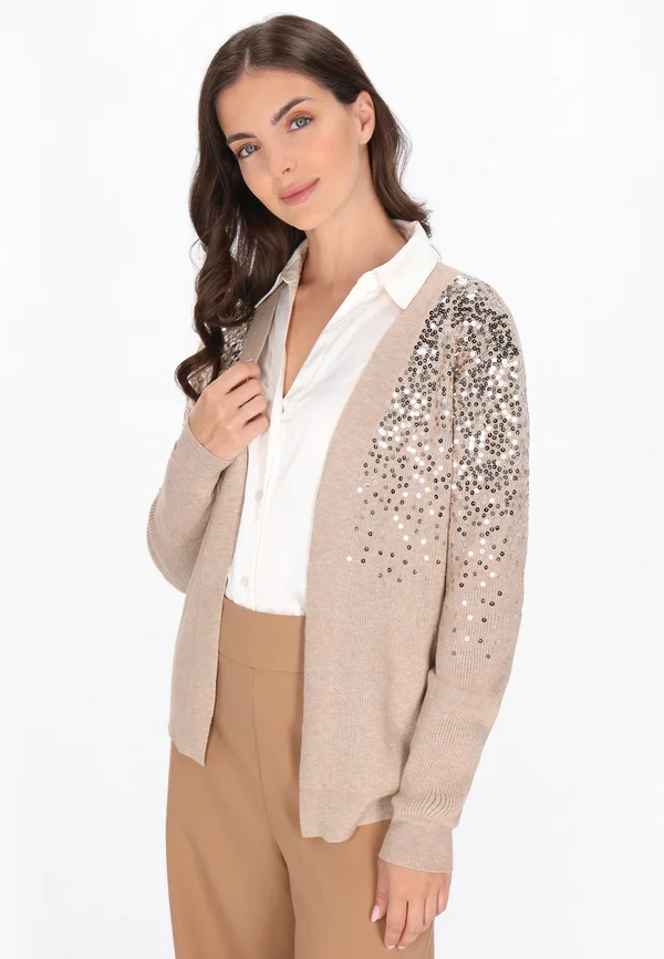 Strickjacke - beige