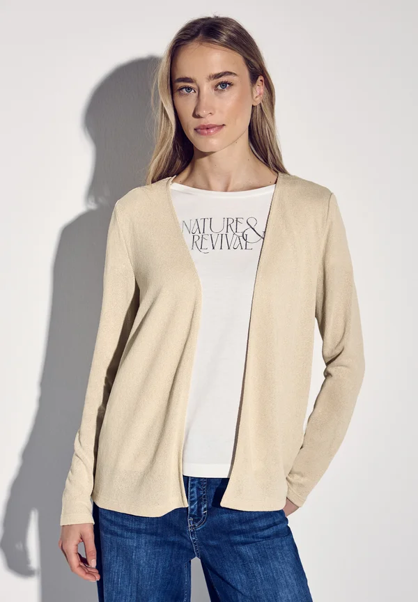 Strickjacke - beige