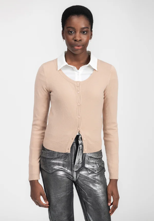 Strickjacke - beige