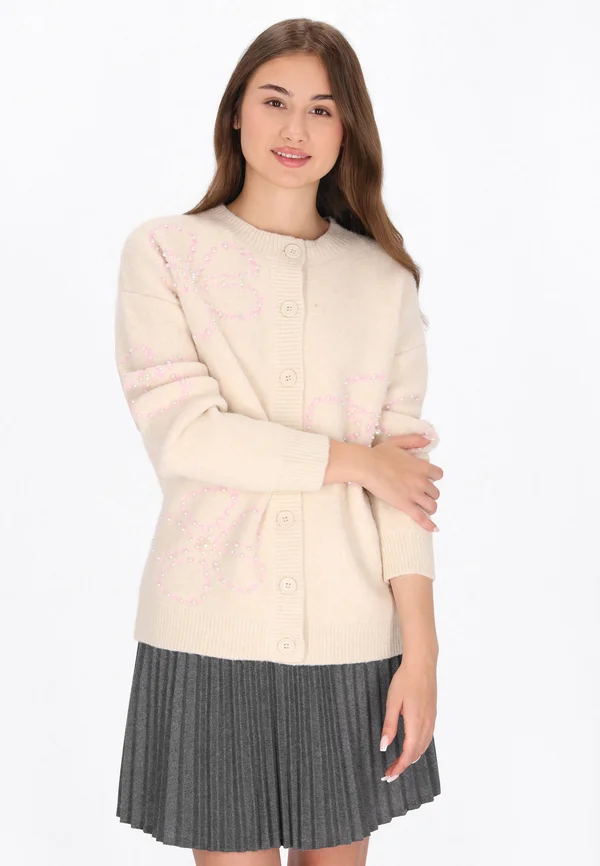 Strickjacke - beige