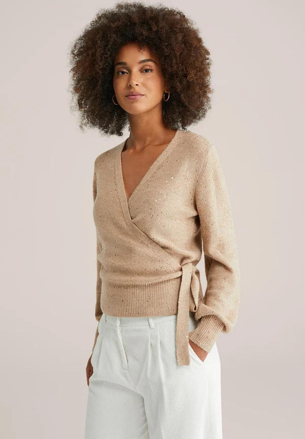 Strickjacke - beige