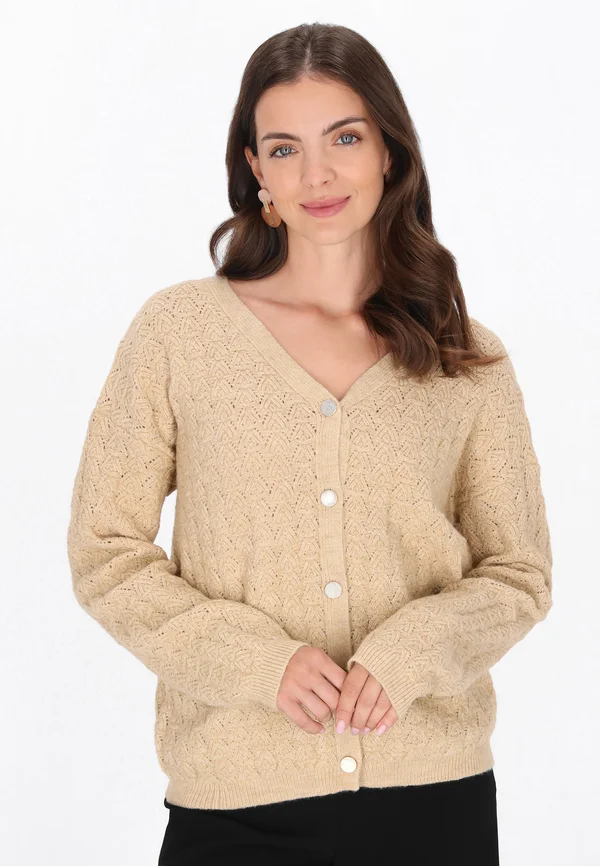 Strickjacke - beige