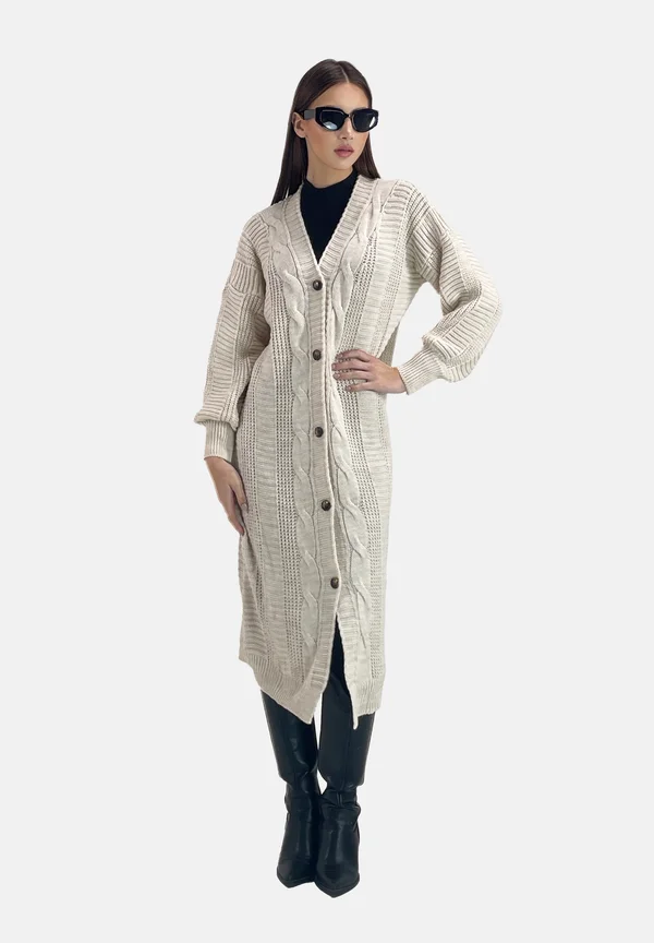 Strickjacke - beige