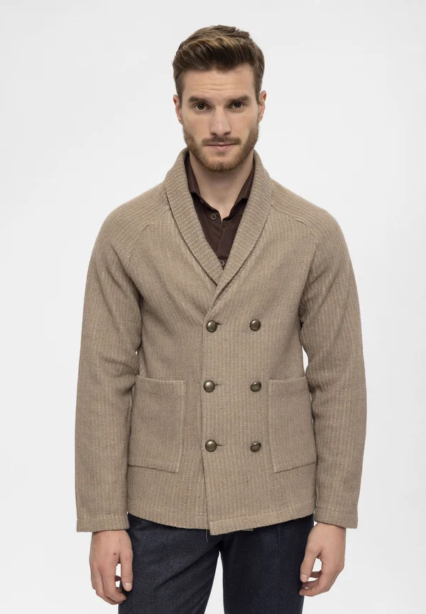 Strickjacke - beige