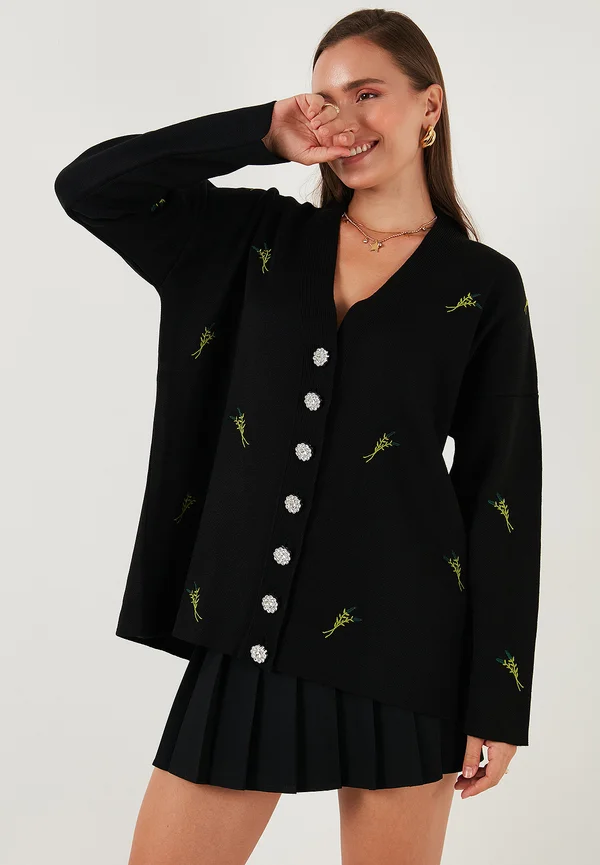 Strickjacke - black