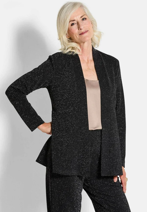 Strickjacke - black/silver
