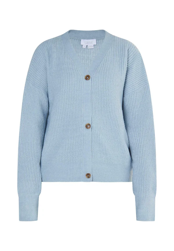 Strickjacke - blau grau