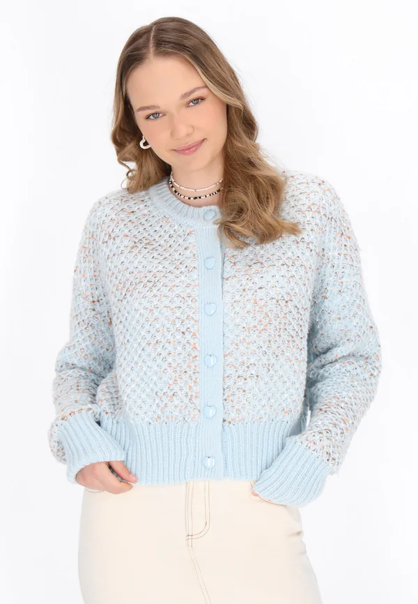 Strickjacke - blue melange