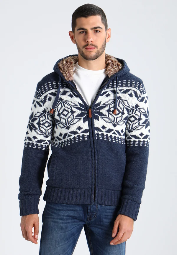 Strickjacke - blue melange