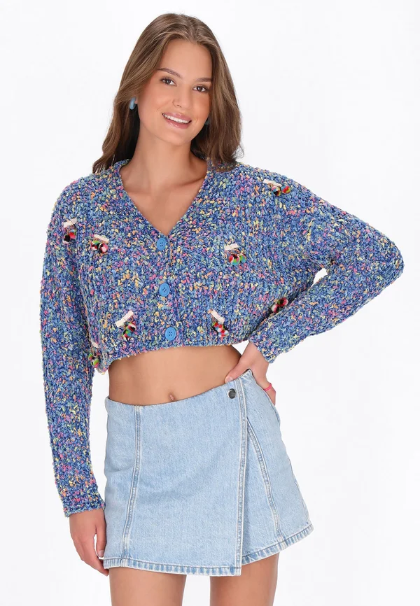 Strickjacke - blue multicolor
