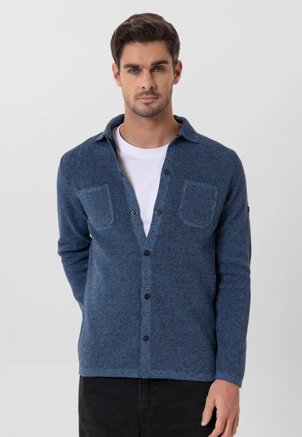 Strickjacke - blue-navy