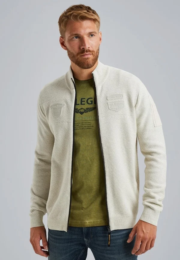 Strickjacke - bone white melee