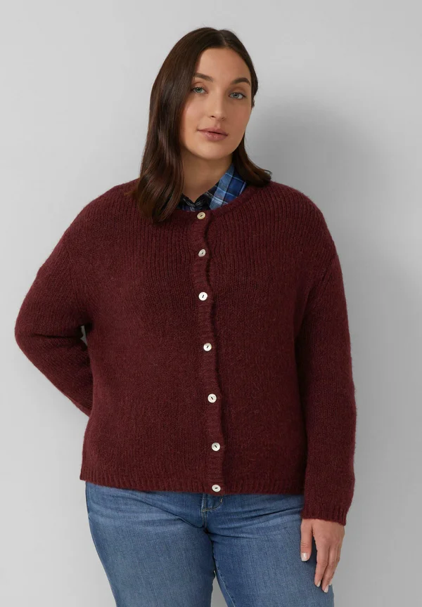 Strickjacke - bordeaux