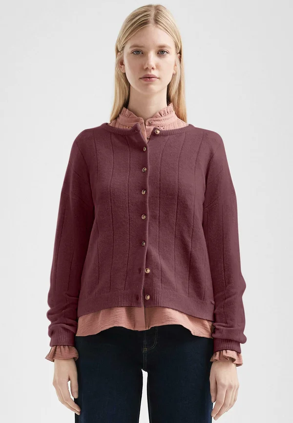 Strickjacke - bordeaux