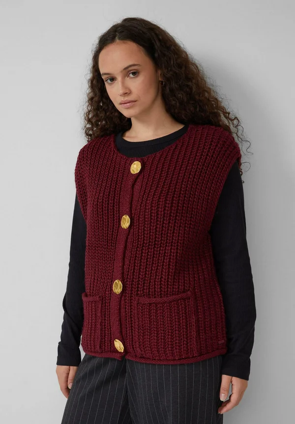 Strickjacke - bordeaux