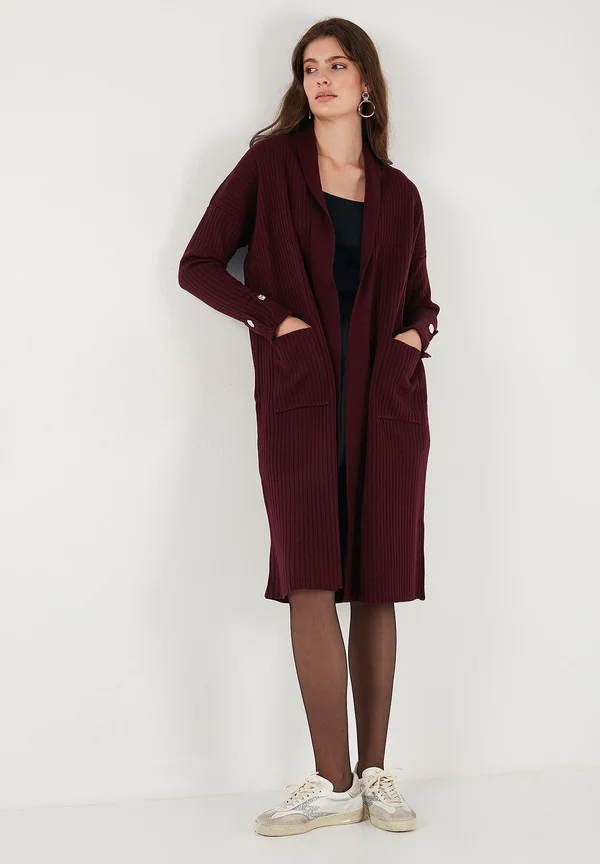 Strickjacke - bordeaux