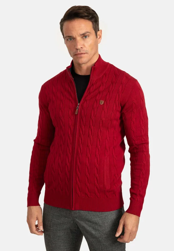 Strickjacke - bordeaux