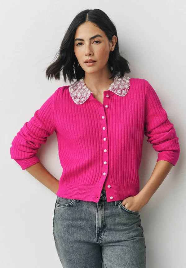 Strickjacke - bright pink