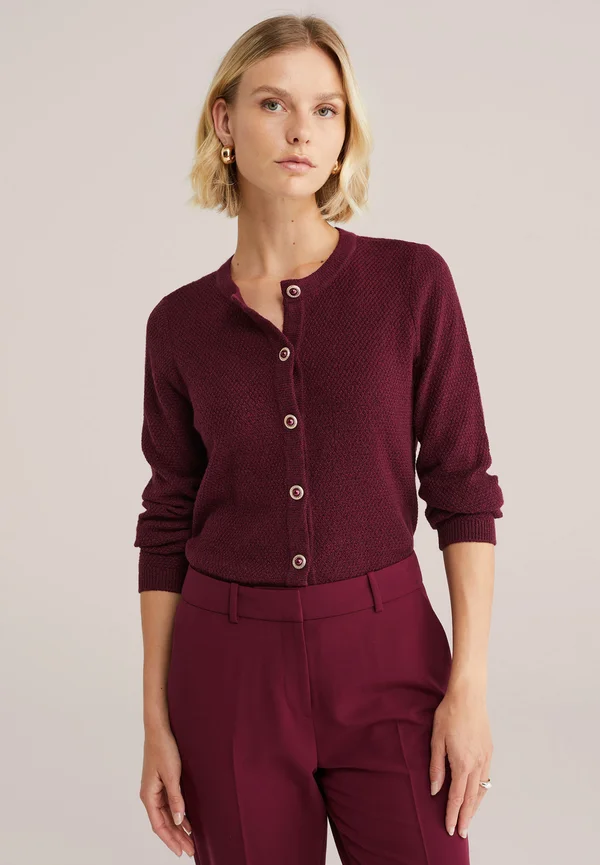 Strickjacke - burgundy red