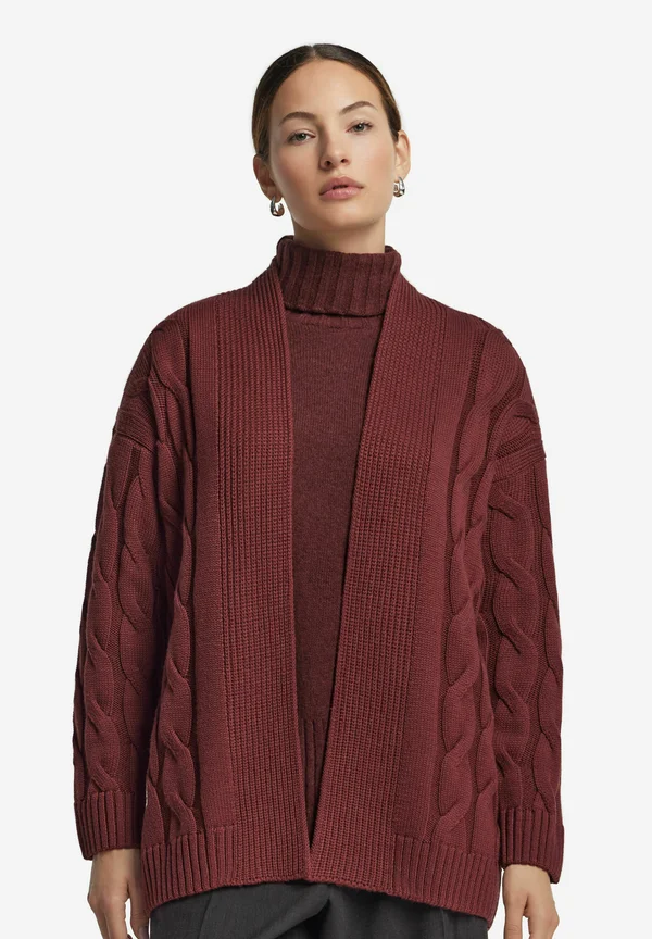 Strickjacke - burgundy