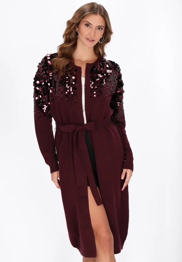 Strickjacke - burgundy