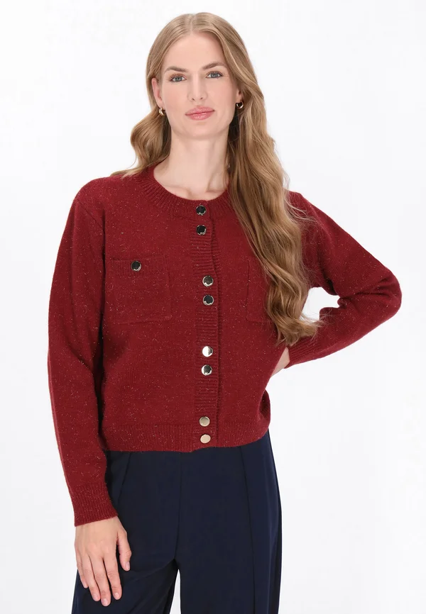 Strickjacke - burgundy