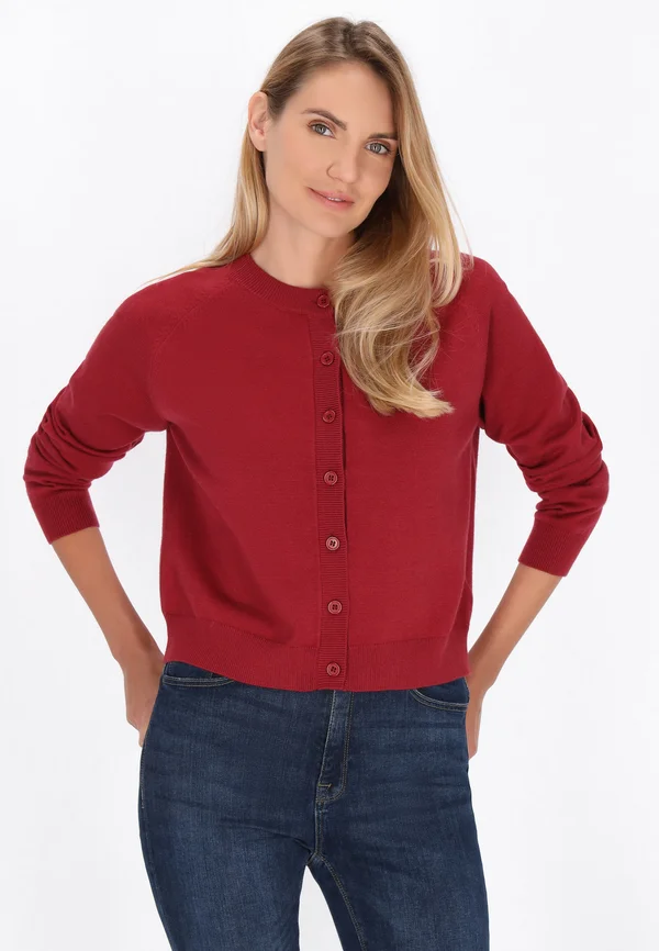 Strickjacke - burgundy