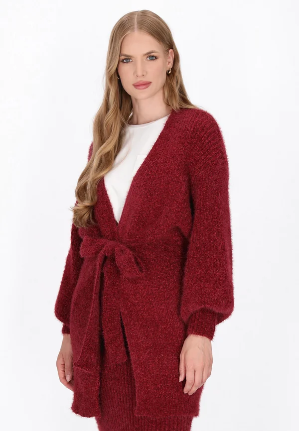Strickjacke - burgundy