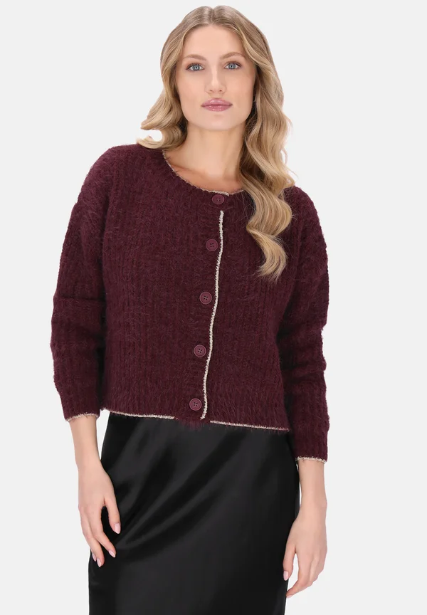 Strickjacke - burgundy