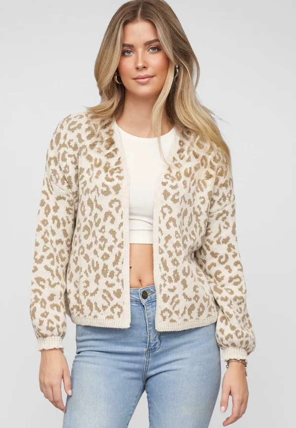 Strickjacke - camel beige