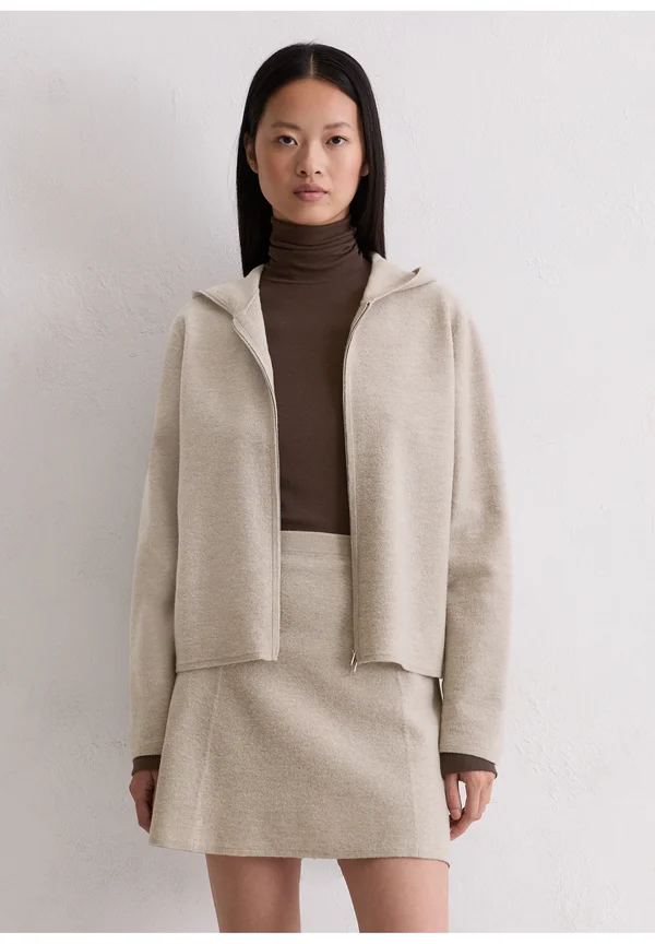 Strickjacke - chalky mauve melange