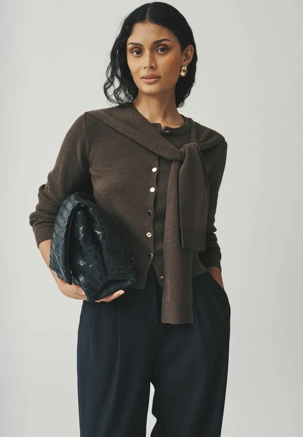 Strickjacke - chocolate brown