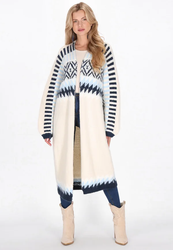 Strickjacke - cream multicolor