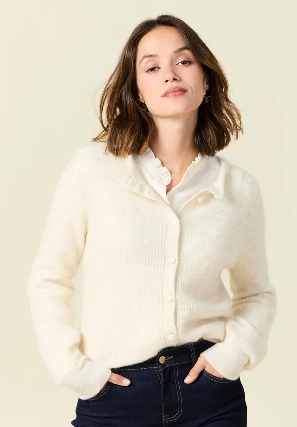 Strickjacke - creme