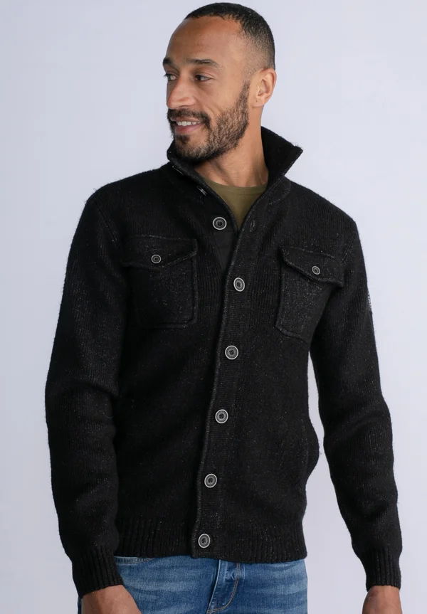 Strickjacke - dark black