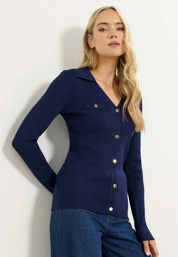 Strickjacke - dark blue